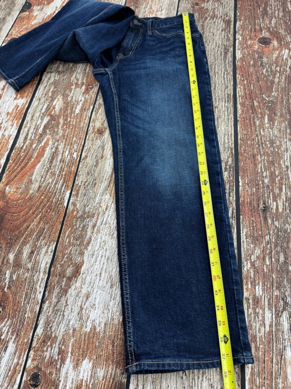 Men's Old Navy Loose Fit, Built in Flex, Dark Wash Denim Jeans, Size 31x32 - Picture 10 of 12